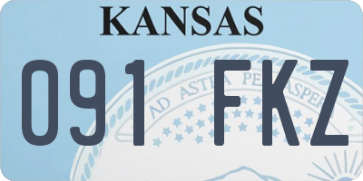 KS license plate 091FKZ