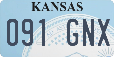 KS license plate 091GNX