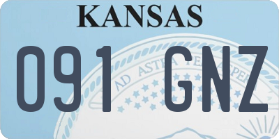 KS license plate 091GNZ