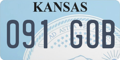 KS license plate 091GOB
