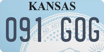 KS license plate 091GOG