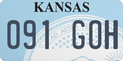 KS license plate 091GOH