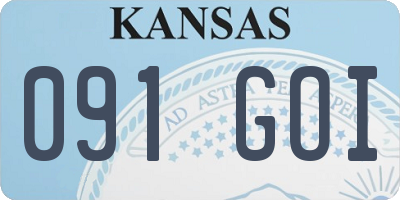 KS license plate 091GOI