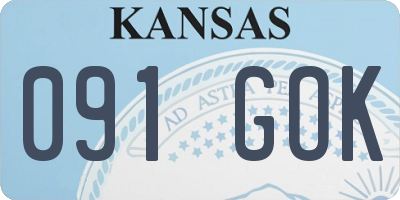 KS license plate 091GOK