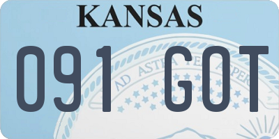 KS license plate 091GOT