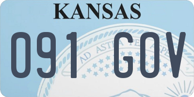 KS license plate 091GOV