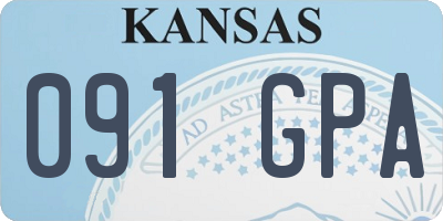 KS license plate 091GPA