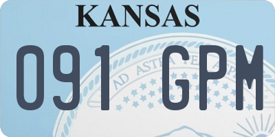 KS license plate 091GPM