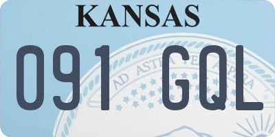 KS license plate 091GQL