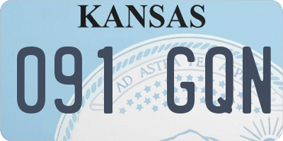 KS license plate 091GQN