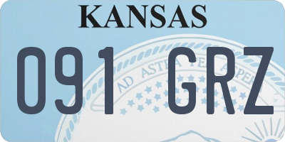 KS license plate 091GRZ