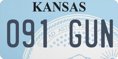 KS license plate 091GUN
