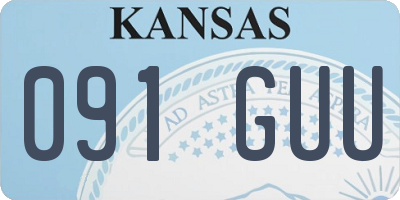 KS license plate 091GUU