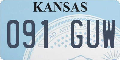KS license plate 091GUW