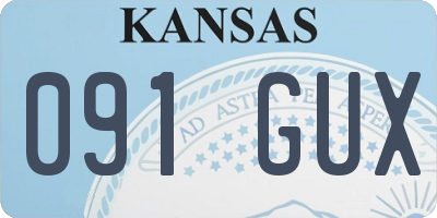 KS license plate 091GUX