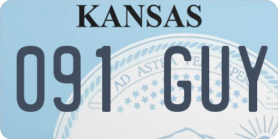 KS license plate 091GUY