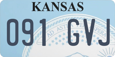 KS license plate 091GVJ