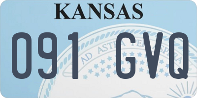 KS license plate 091GVQ