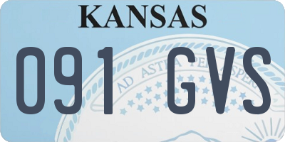 KS license plate 091GVS