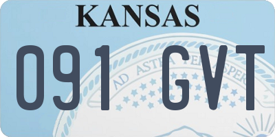 KS license plate 091GVT