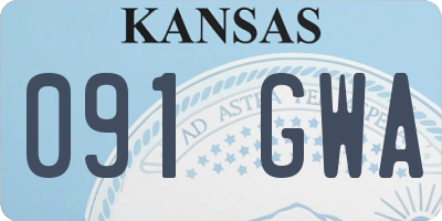 KS license plate 091GWA