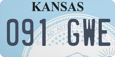 KS license plate 091GWE