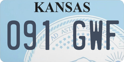 KS license plate 091GWF
