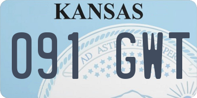 KS license plate 091GWT