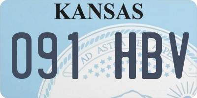 KS license plate 091HBV