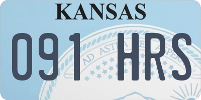 KS license plate 091HRS