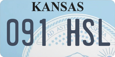 KS license plate 091HSL