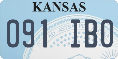 KS license plate 091IBO