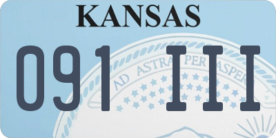 KS license plate 091III