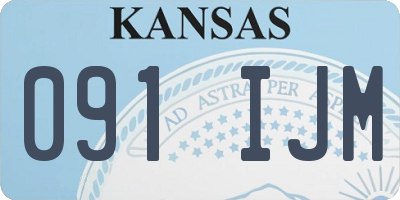 KS license plate 091IJM