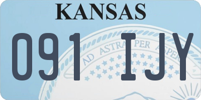 KS license plate 091IJY