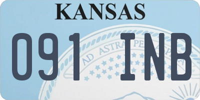 KS license plate 091INB