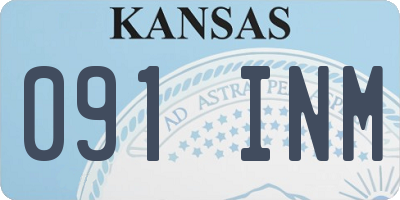 KS license plate 091INM