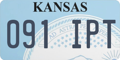 KS license plate 091IPT