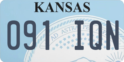 KS license plate 091IQN
