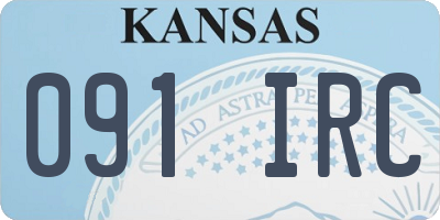 KS license plate 091IRC