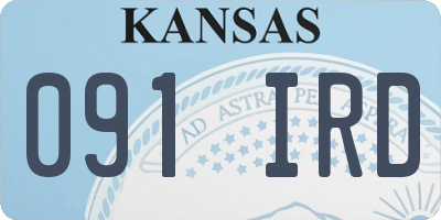 KS license plate 091IRD