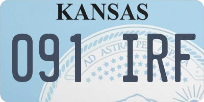 KS license plate 091IRF