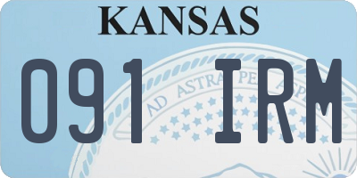 KS license plate 091IRM