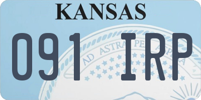 KS license plate 091IRP