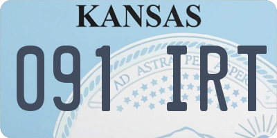 KS license plate 091IRT