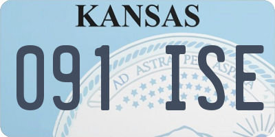 KS license plate 091ISE