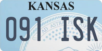 KS license plate 091ISK
