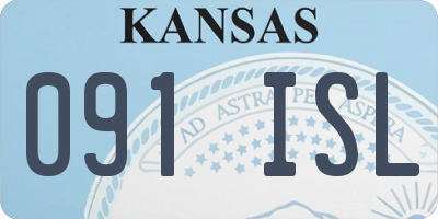 KS license plate 091ISL