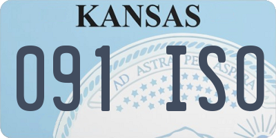 KS license plate 091ISO