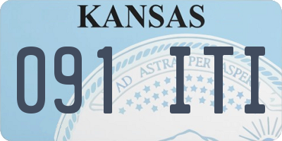 KS license plate 091ITI
